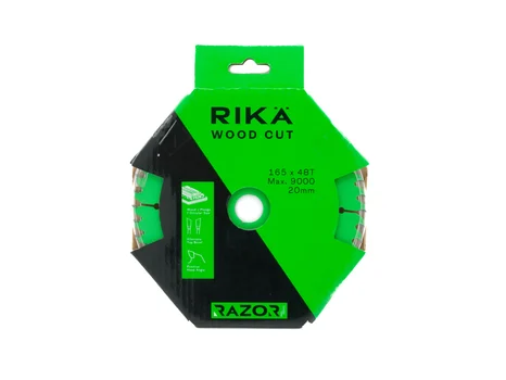 RIKA TCTR007 Razor Pro 165mm x 20mm x 48T Soft and Hard Wood TCT Plunge Saw Blade