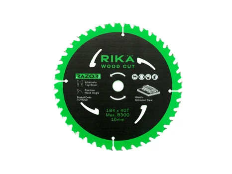 RIKA TCTR010 184mm x 16mm 40T Wood TCT Circular Saw Blade