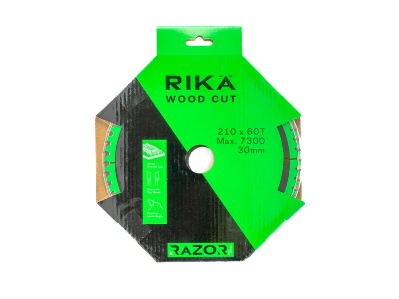 RIKA TCTR013 210mm x 30mm 60T Wood TCT Circular Saw Blade