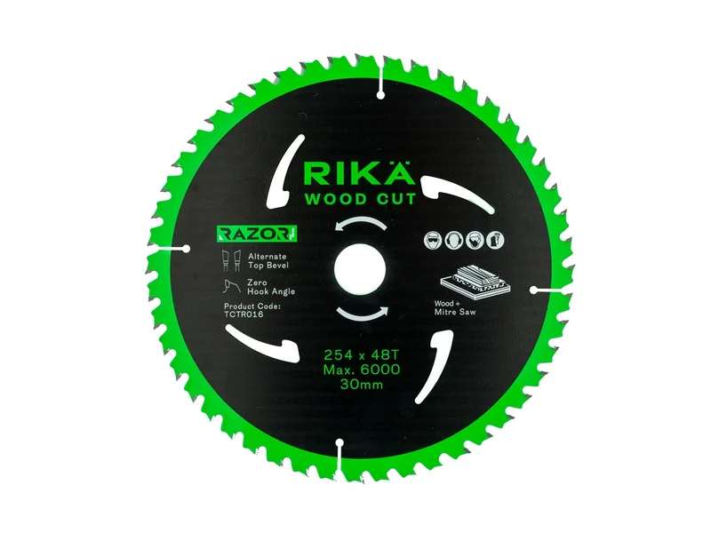 RIKA TCTR016 254mm x 30mm 48T Wood TCT Circular Saw Blade