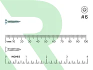 RIKA TWSR007 Woodscrew CSK Twin PZ2 BZP 3.5 x 19mm 200pk