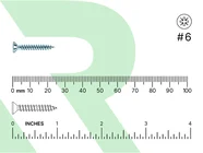 RIKA TWSR008 Woodscrew CSK Twin PZ2 BZP 3.5 x 25mm 200pk