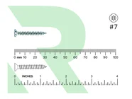 RIKA TWSR014 Woodscrew CSK Twin PZ2 BZP 3.9 x 31mm 200pk