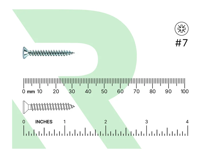 RIKA TWSR014 Woodscrew CSK Twin PZ2 BZP 3.9 x 31mm 200pk