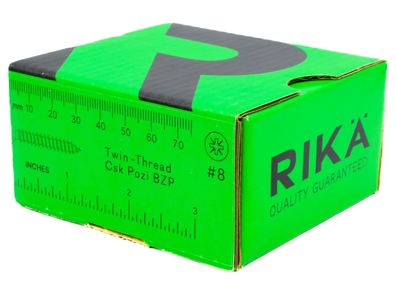 RIKA TWSR020 Woodscrew CSK Twin PZ2 BZP 4.0 x 31mm 200pk