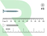 RIKA TWSR021 Woodscrew CSK Twin PZ2 BZP 4.0 x 38mm 200pk