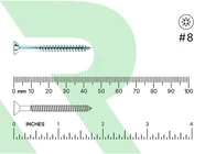 RIKA TWSR022 Woodscrew CSK Twin PZ2 BZP 4.0 x 44mm 200pk