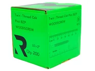 RIKA TWSR032 Woodscrew CSK Twin PZ2 BZP 5.0 x 50mm 200pk