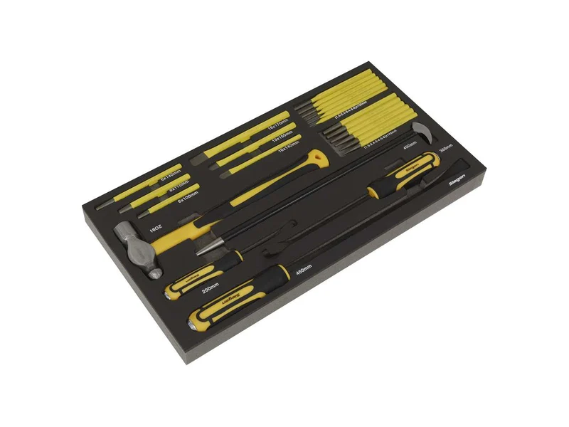 Sealey S01131 Tool Tray with Prybar Hammer & Punch Set 23pc