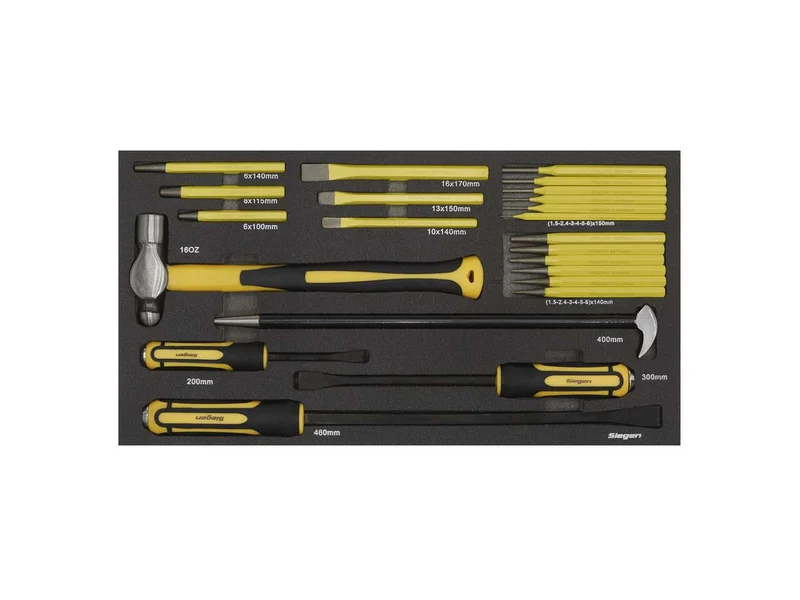 Sealey S01131 Tool Tray with Prybar Hammer & Punch Set 23pc