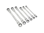 Siegen S0806 Flexi-Head Double End Ratchet Ring Spanner Set 6pc Metric