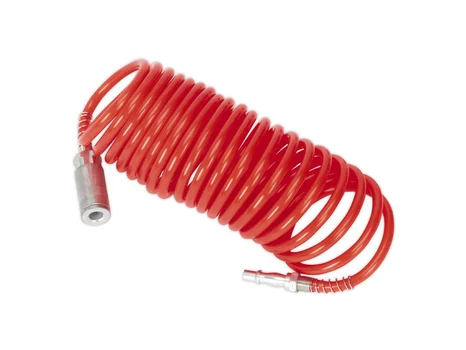 Sealey SA305 Coiled Air Hose 5mtr Ø5mm with Couplings