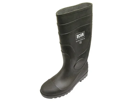 Scan SCAFWWELL Safety Wellingtons Black Various Sizes Black