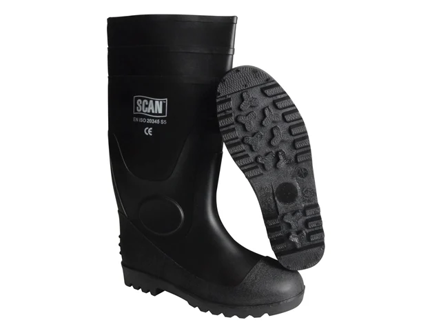 Scan SCAFWWELL Safety Wellingtons Black Various Sizes Black