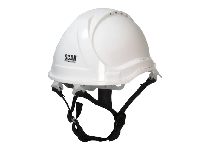 Scan SCAPPESHSPW Short Peak Safety Helmet White