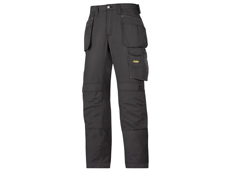 Snickers 3213 Holster Pockets Rip Stop Trousers Black