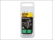 Stanley STA1PAA54 Aluminium Rivets 4mm Medium x 20