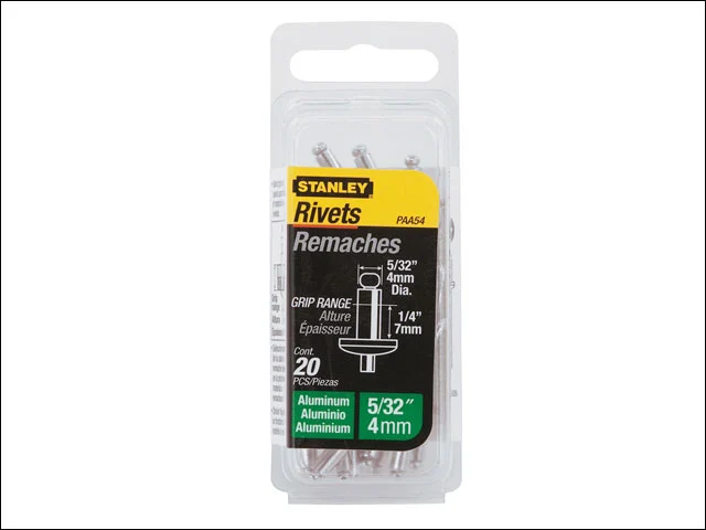 Stanley STA1PAA54 Aluminium Rivets 4mm Medium x 20