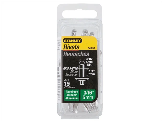 Stanley STA1PAA64 Aluminium Rivets 5mm Medium x 15