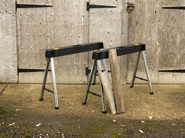 Stanley folding metal deals sawhorse