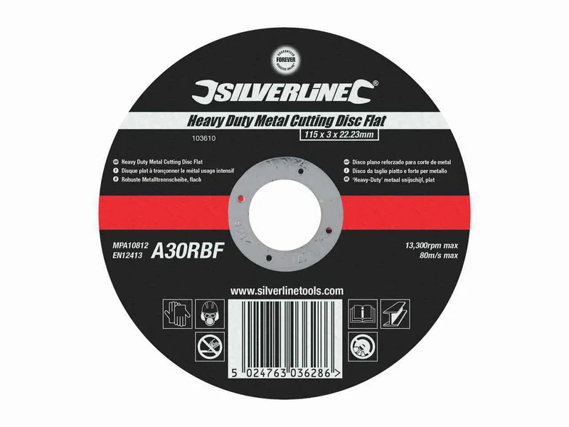 Silverline 103610 Metal Cutting Disc 115 x 3 x 22.23mm