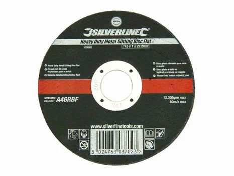 Silverline 103662 Metal Slitting Disc Flat 115 x 1.2 x 22.23mm