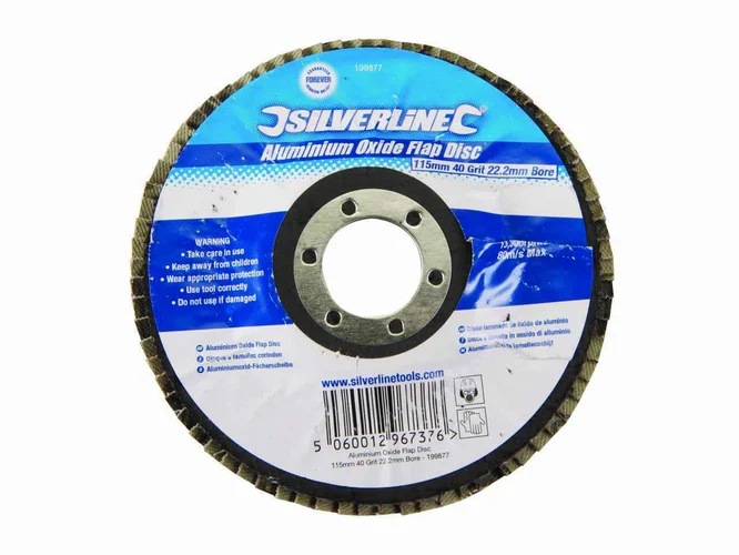 Silverline 199877 Aluminium Oxide Flap Disc 115mm 40 Grit