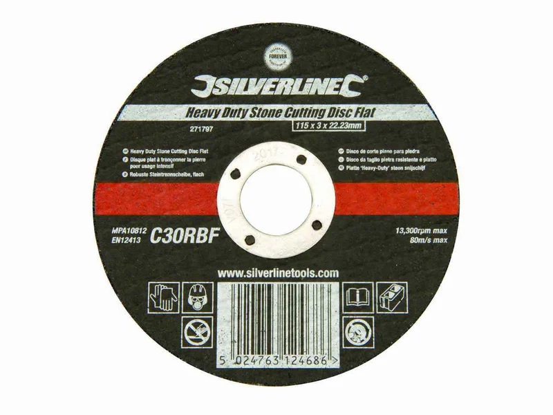 Silverline 271797 Stone Cutting Disc 115 x 3 x 22.23mm