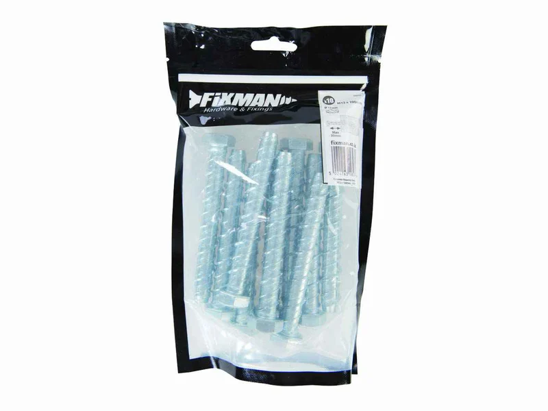 Fixman 513133 Concrete Masonry Bolts 10pk M12x100mm