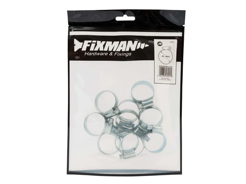 Fixman 578018 Hose Clips 10pk 22 - 30mm 1A