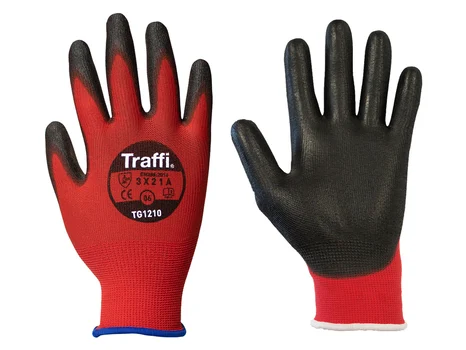 Traffi TG1210 Tri Polymer PU Cut Level A Safety Gloves