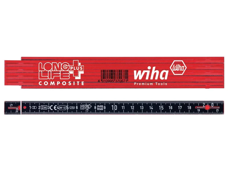 Wiha WHA37067 LongLife Plus Composite Folding Ruler 2m