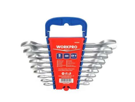 WORKPRO WP202505 6x7mm-21x23mm Double Open Ended Spanner 9pc Set