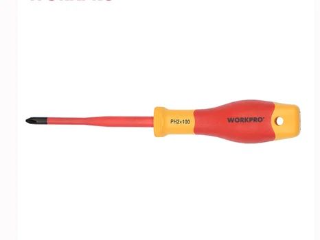 WORKPRO WP341005 1.0x5.5x125mm Slotted Insulated Screwdriver