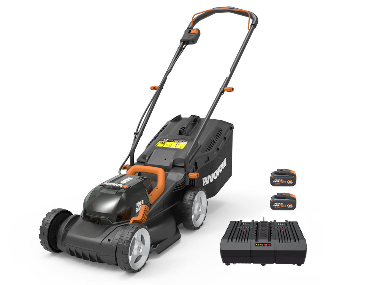 Worx Worx WG779E.2 40V 2x2Ah 340mm Push Lawn Mower Kit ffx