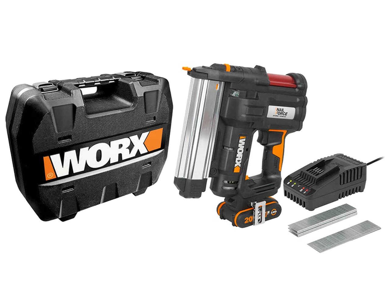 Worx WX840 20V 1 x 2.0Ah 18G Cordless Brad Nail Gun