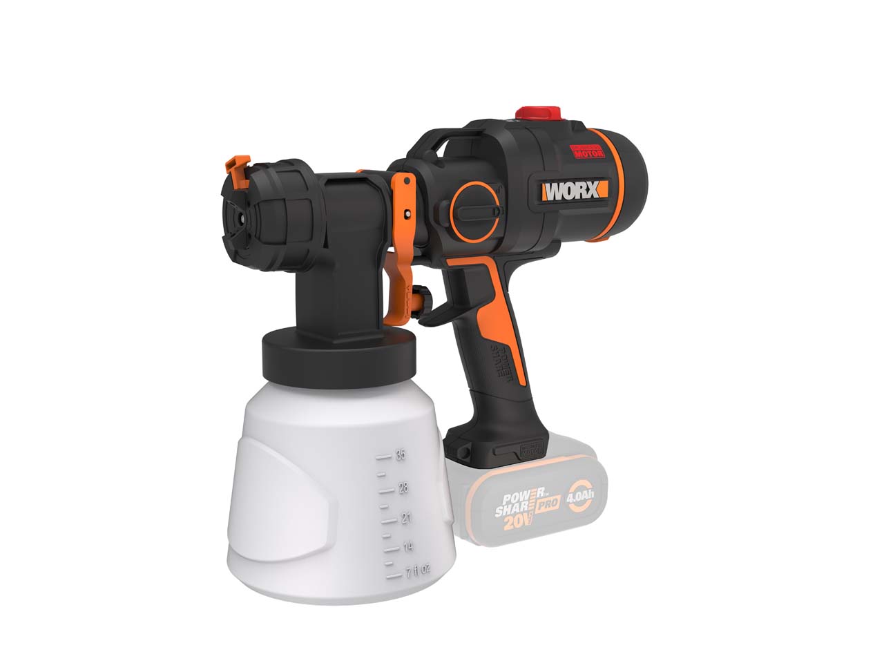 Worx WX020.9 20V HPLV Cordless Paint Sprayer Bare Unit