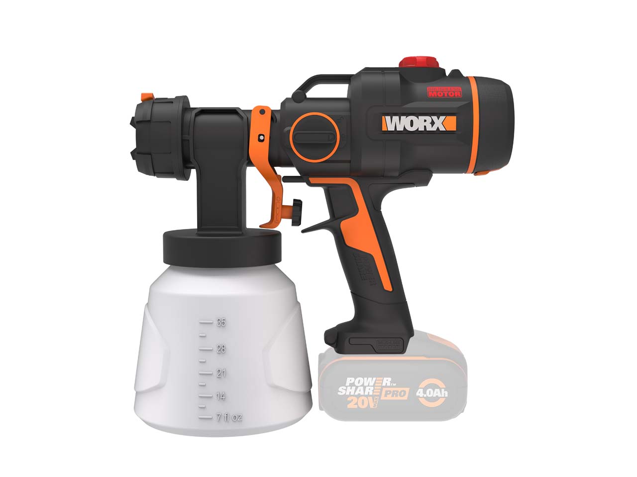 Worx WX020.9 20V HPLV Cordless Paint Sprayer Bare Unit