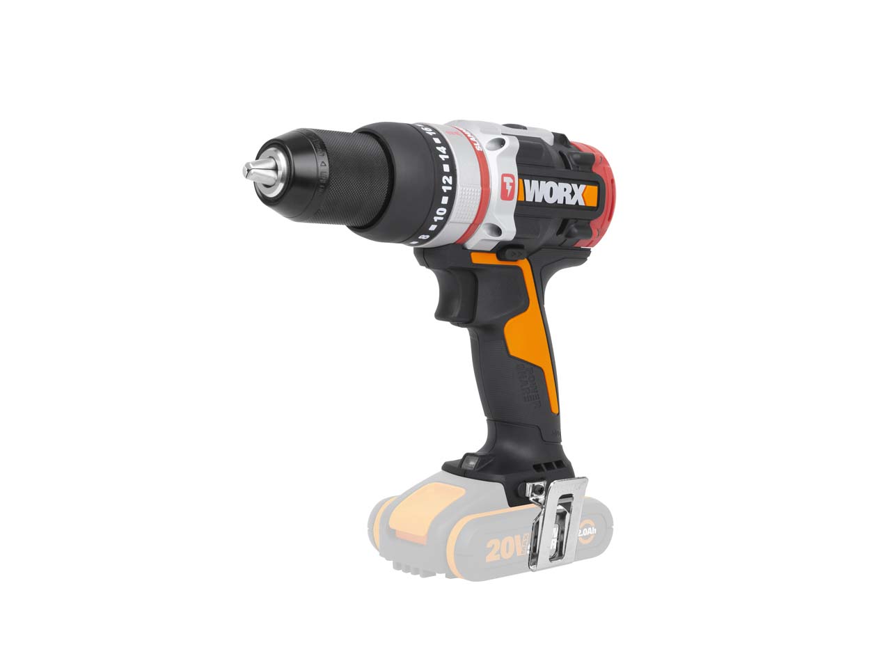 Worx WX354 20V 2x2Ah Cordless Brushless Impact Slammer Drill Kit