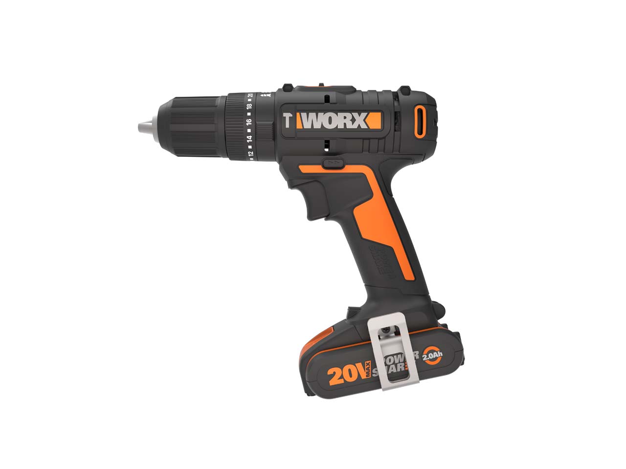 Worx WX370 20V 2x2Ah Cordless Combi Drill 30pc Bit Set