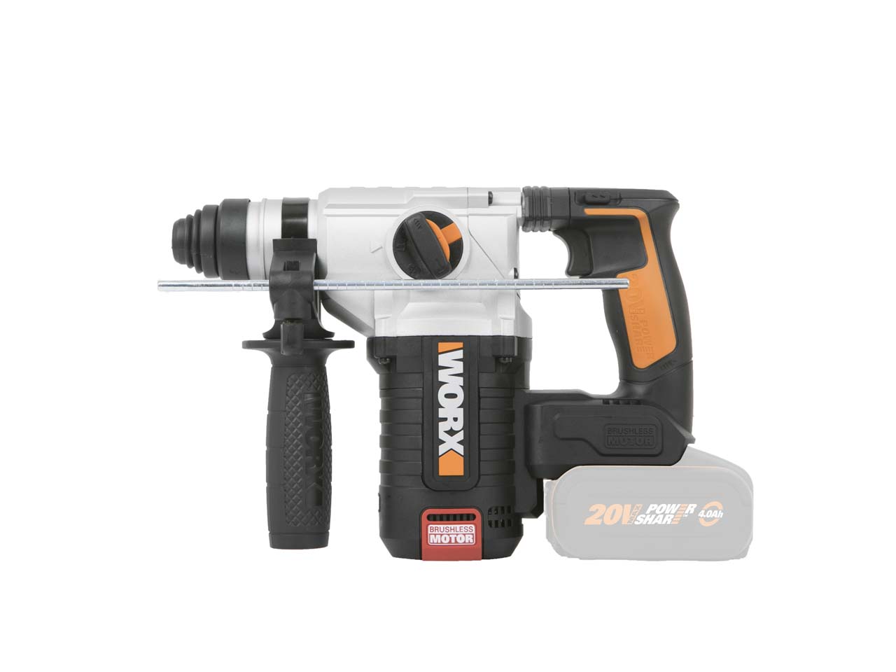 Worx WX380.9 20V Cordless Brushless SDS Hammer Drill Bare Unit