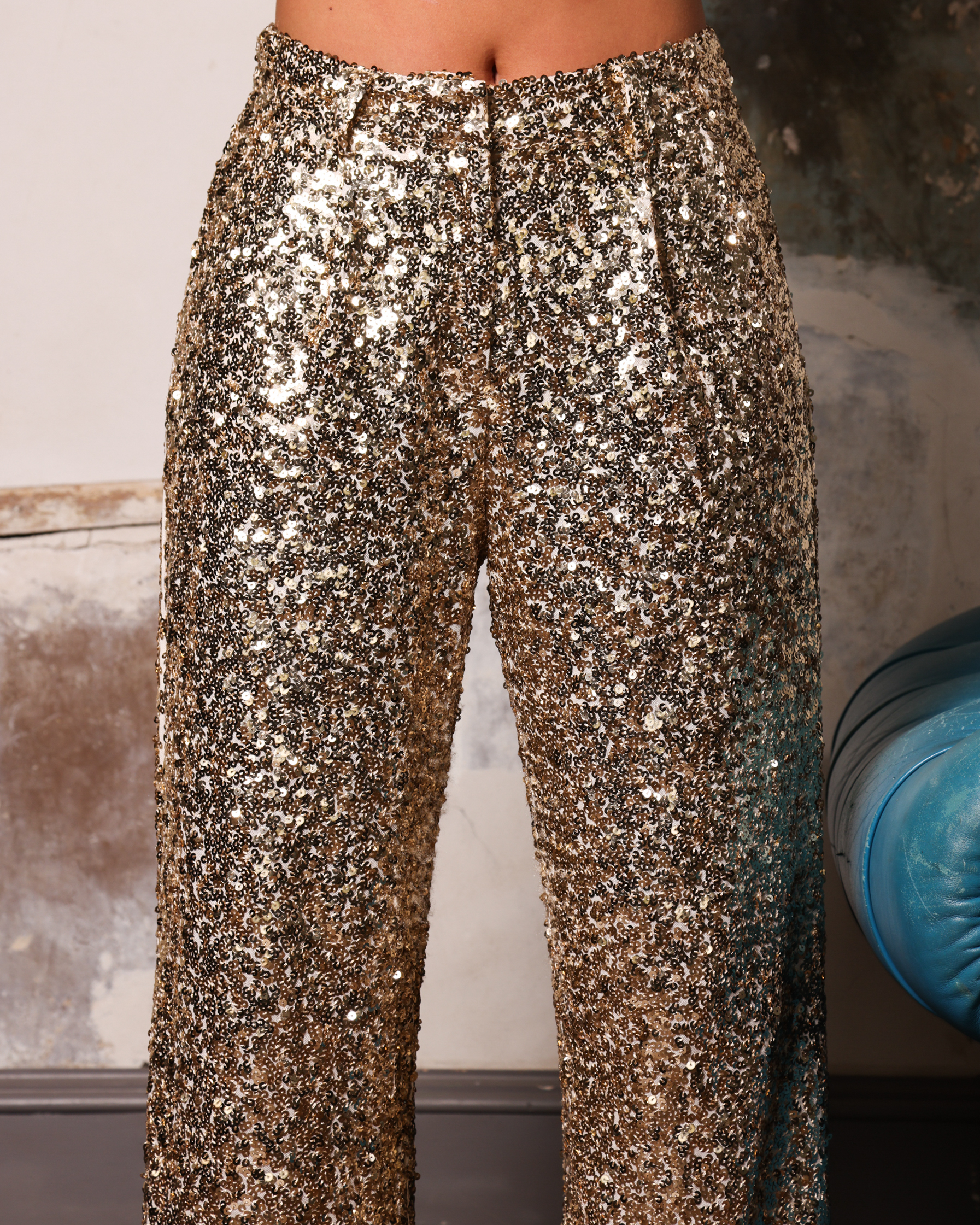 Zara Sequin Pants and Top Wide Leg Style Charade