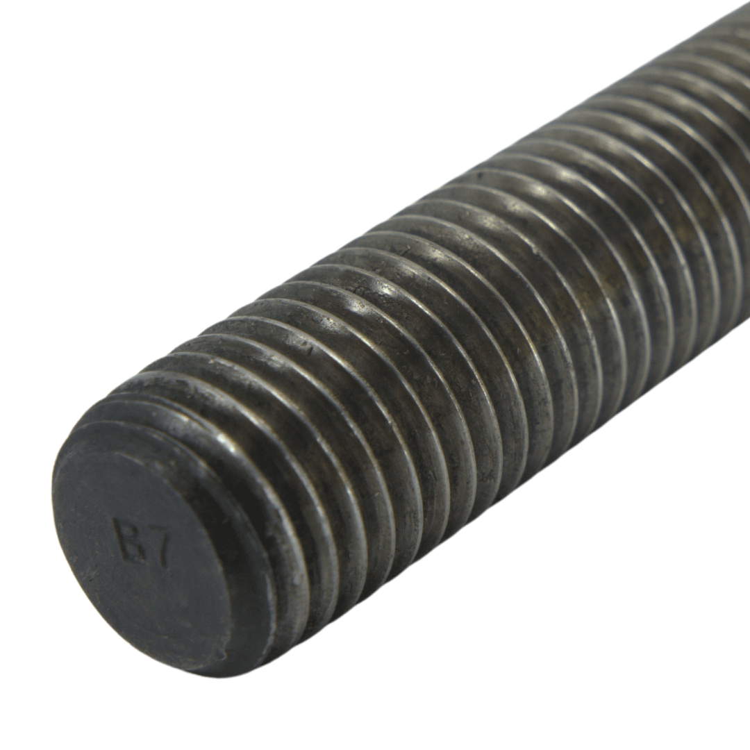 ASTM A193 B7 Fully Threaded Stud, Steel, 4 1/4" Length (FTF), 3/4"-10 Thread Size